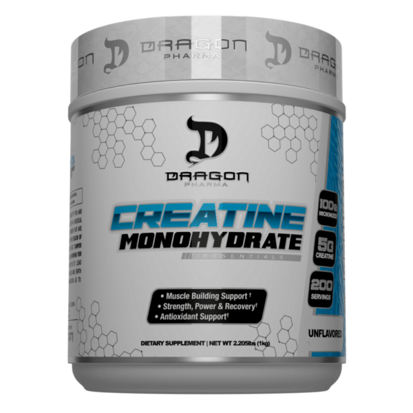 Dragon Pharma Creatina Monohidratada 1Kg 200 Servs Fitness