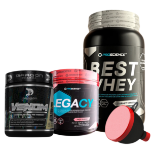 Best Whey 2lbs + Venom + Legacy + Embudo Gratis