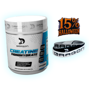 Dragon Pharma Creatina Monohidratada – 1kg 200 Servs 15% Descuento + Paquete de manillas x 3