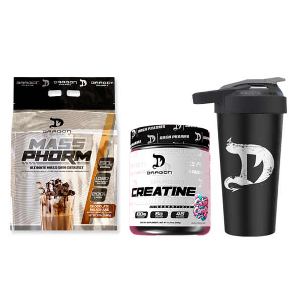 Massphorm 12lbs hipercalorica  + Creatina Monohidratada de sabor  + Shaker gratis