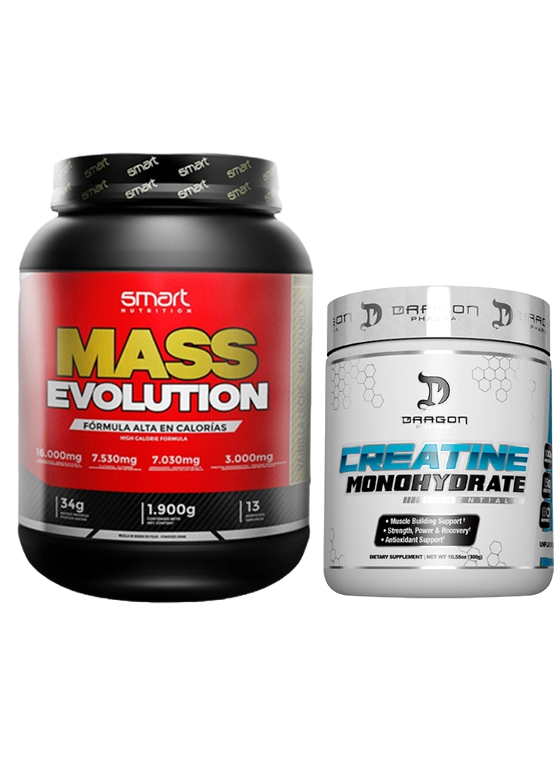 Combo Mass Evolution 4lb + Creatina Monohidratada 300 gr