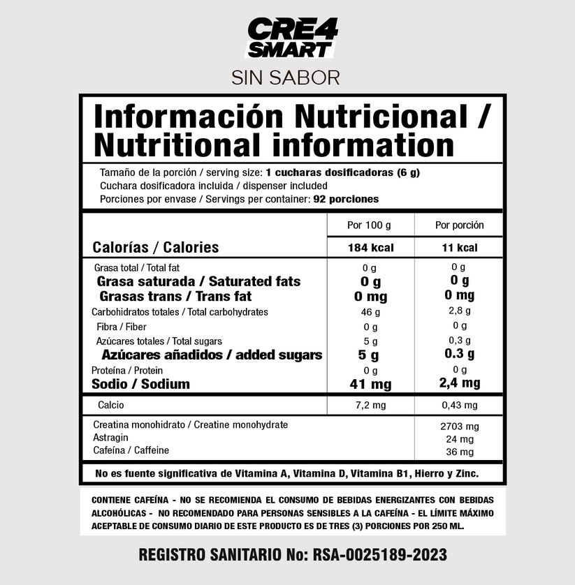 Smart Nutrition Crea Smart sin sabor - 92 servicios - Imagen 2