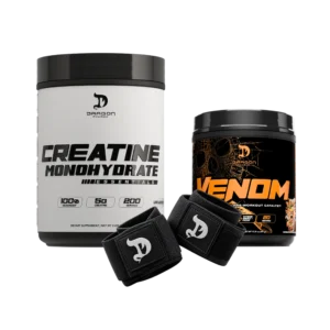 Combo Dragon Pharma Creatina 1KG + Venom Fully Loaded 20 Servicios + Muñequeras GRATIS